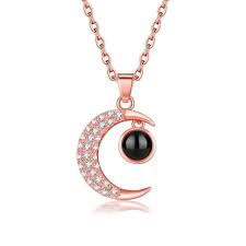 Fotoprojectie Rozékleurige Maan Ketting