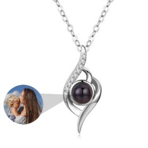Gepersonaliseerde Fotoprojectie Ketting Zirkonia Design